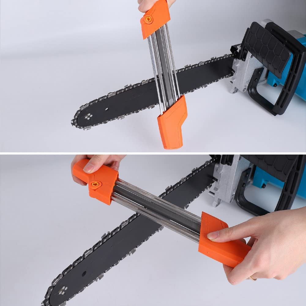 Affûteuse de tronçonneuse 3/8inp 4,0mm,Tronçonneuse Outil d'affûtage,2 en 1 Aiguiseur de chaîne Compatible avec STIHL 56057504303