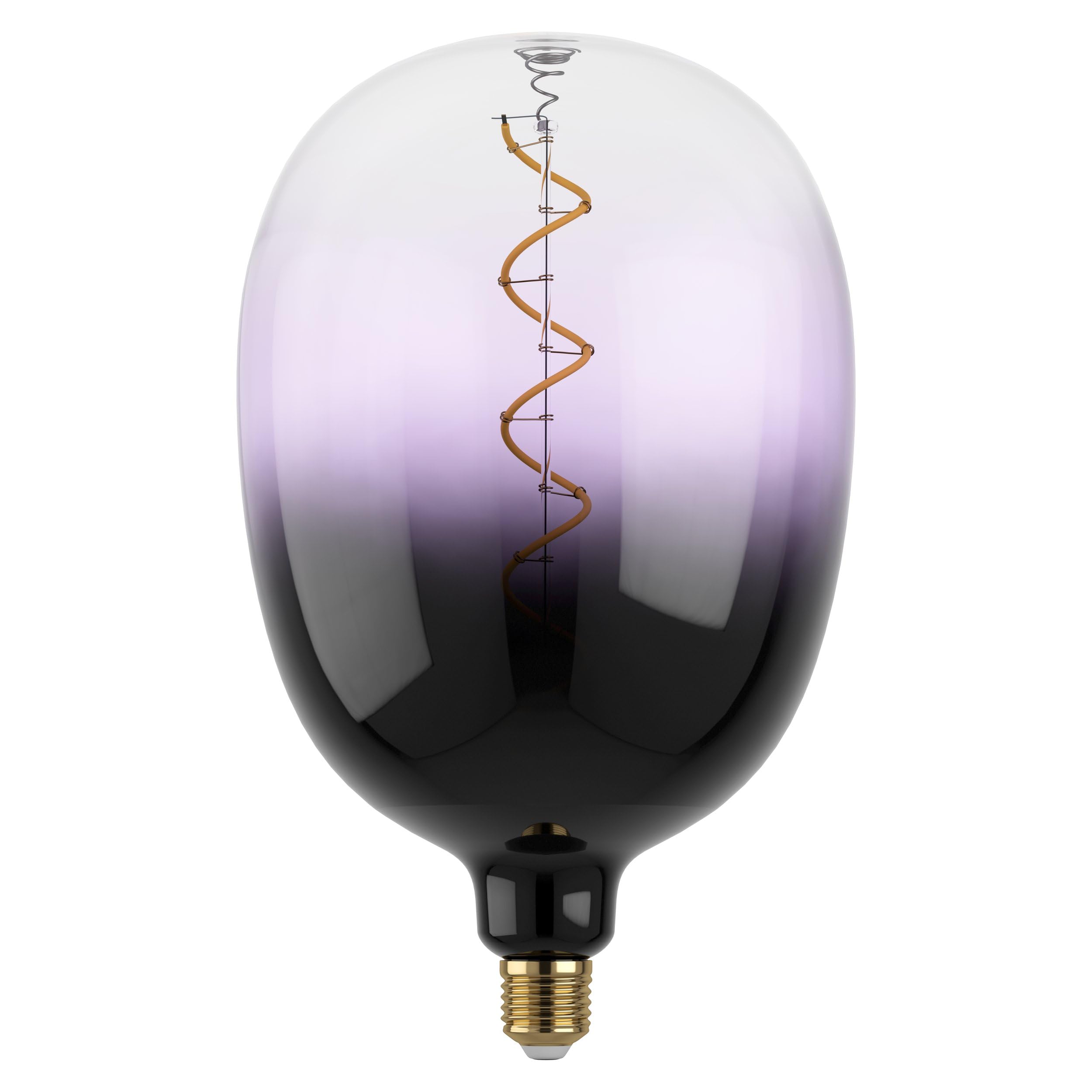 Eglo XXL E27 dimmable lamp, Spiral LED Retro Bulb Big Size, Extra-Large Vintage Decorative Light in Purple and Black, 4 watts, 85 lumens, Warm White, 2000 K, Length 29.5 cm โ image 1