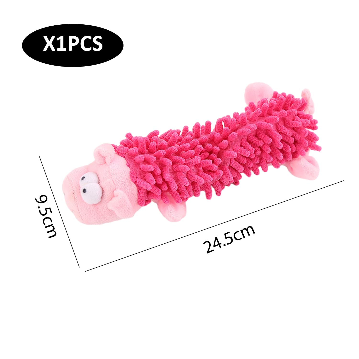 JTMKYO Soft Toy - Pig Dog Teething Toy, Squeaky Pet, Kill Time, Suitable for Dogs (Pink) - Image 2