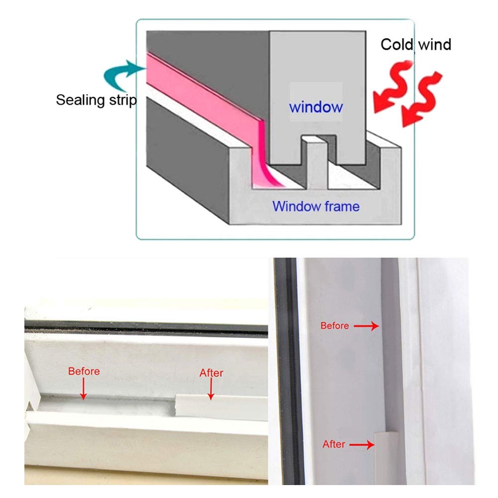 Striscia di porta autoadesiva autoadesiva in silicone, Antispiffero Antivento Striscia di Sigillatura Paraspifferi Porta, Striscia fonoisolante per isolamento porte e finestre[10m],Grigio,45mm