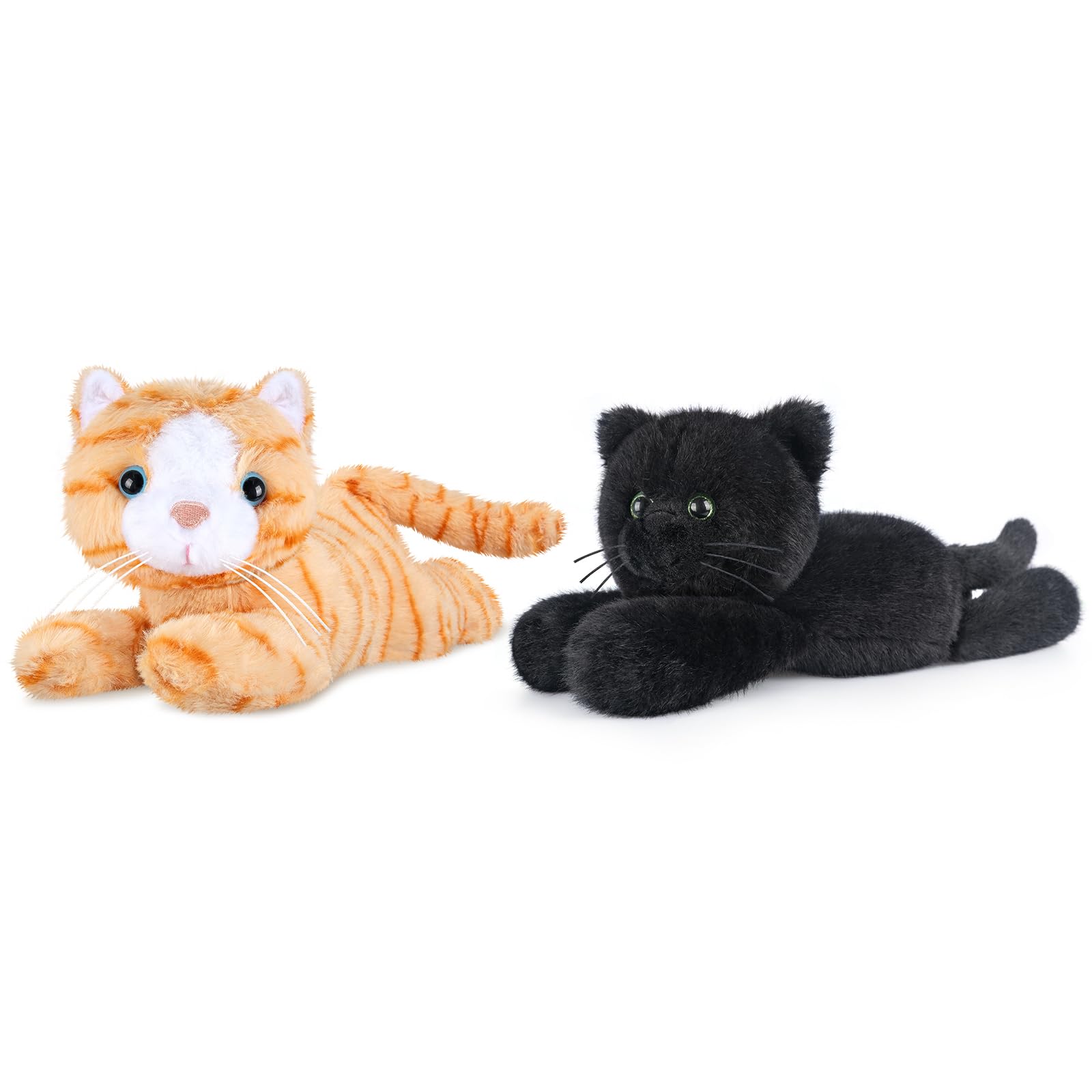 Heatable Coolable Cat Stuffed Animals Cute Microwavable Heating Pad Plushies for Soothing Relaxation Stuffed Cat Plush Toys Orange