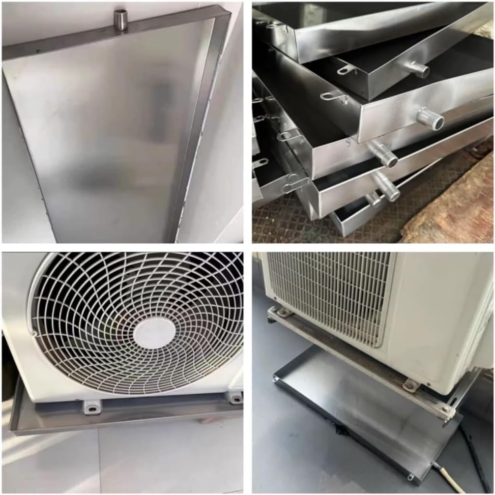 Bandeja de condensado resistente para mini split en acero inoxidable 304 6