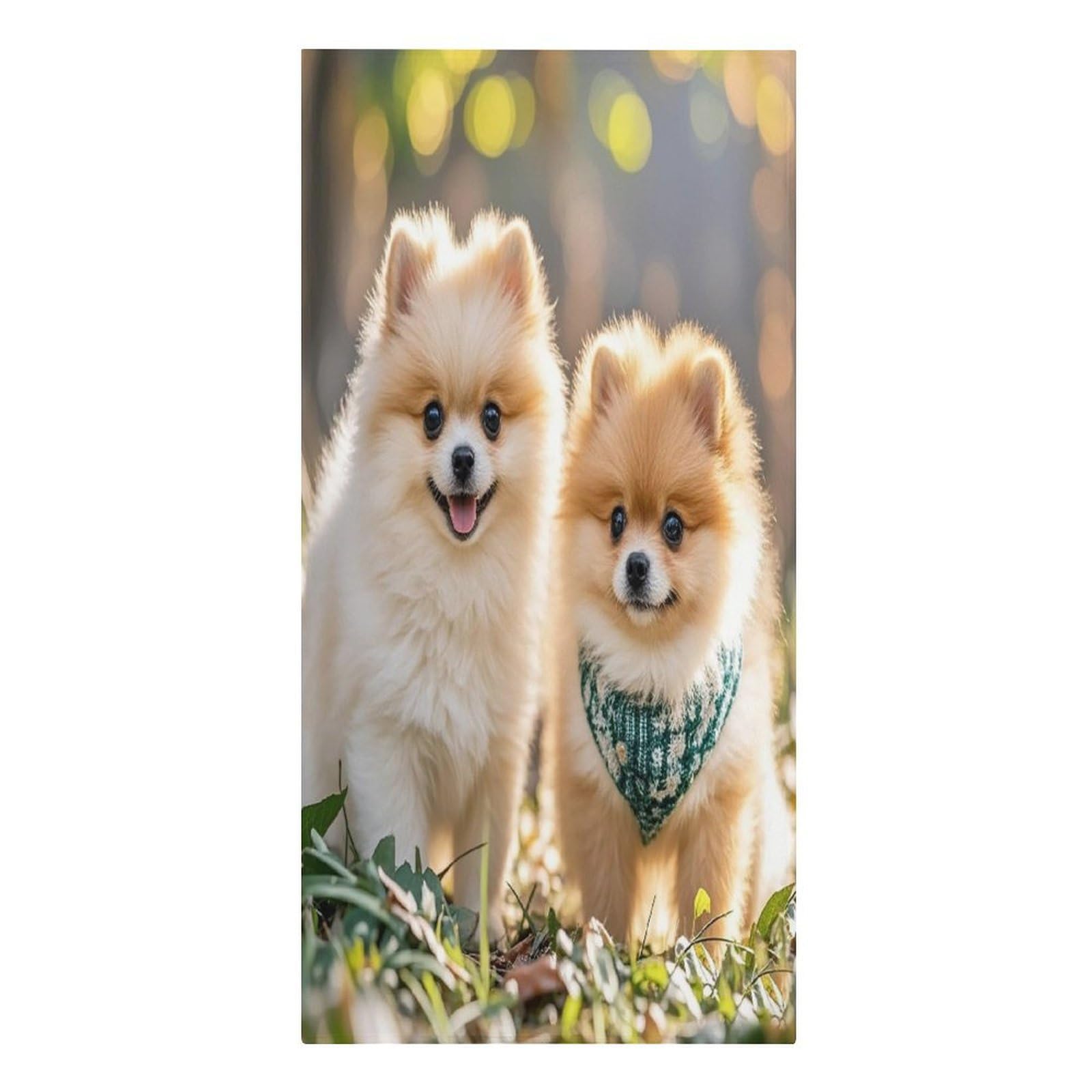 FekiLoot Pomeranians Puppies Towels Lightweight Thin Beach Towel Classic Soft Large Pool Towel Highly Absorbent Sand Free Bath Towels Travel Blanket for Vacation Essentials Adult Gift 30" X 61"