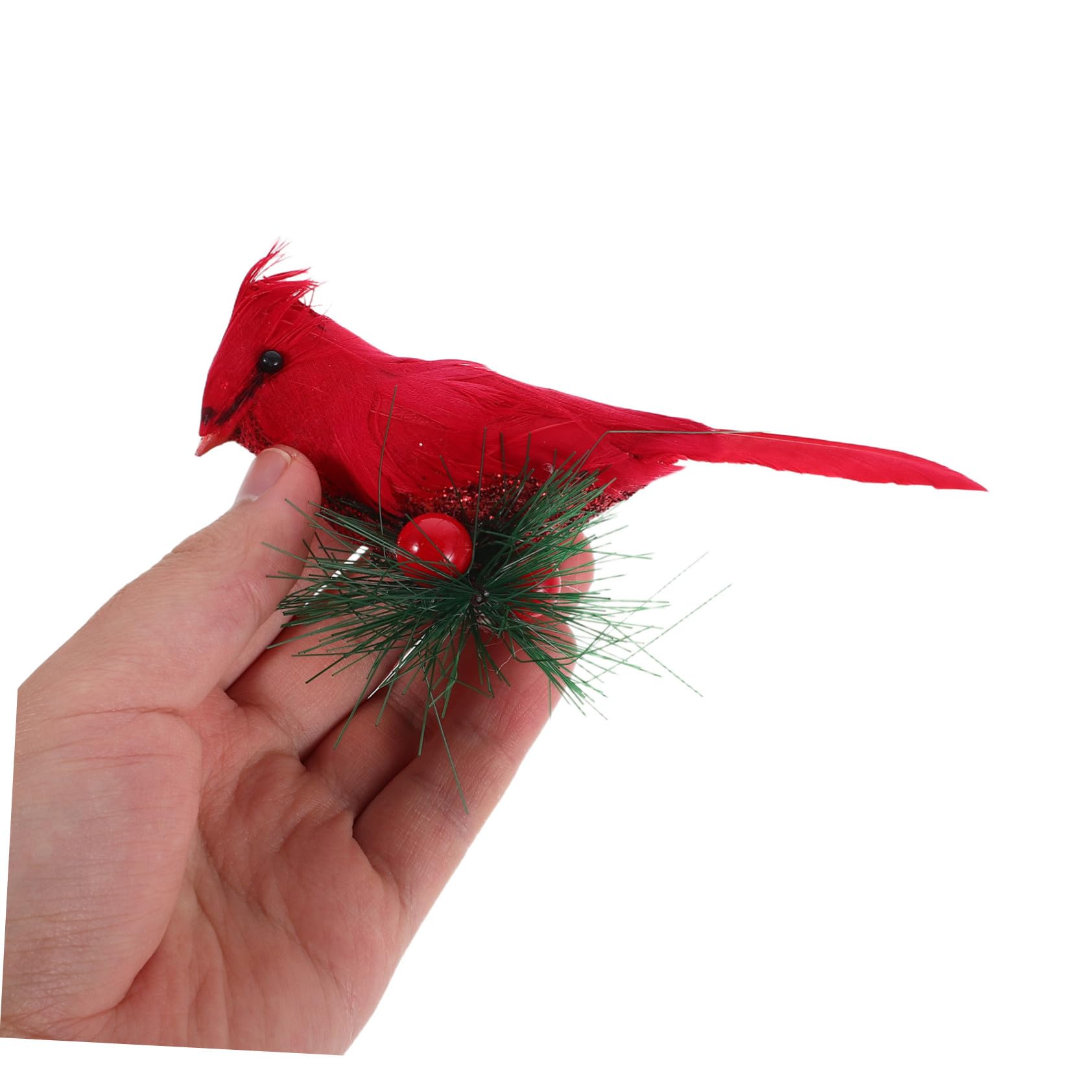Alipis 10pezzi Uccelli Cardinali Rossi Decorativi Artificiali Per Albero Di Natale Ornamenti Con Clip in Miniatura Per Giardino Artigianato Fai Da Te