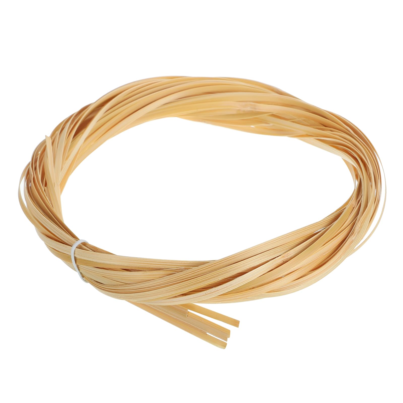 sourcing map 7 Rolls Bamboo Strips for Weaving, 0.12" x 10ft Basket Weaving Supplies Wicker Repair Kit 0.4mm Thick Thin Bamboo Strips for Basket Making DIY Crafts Furniture Chandelier