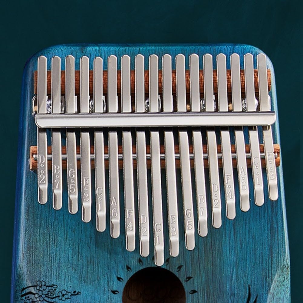 SPORTARC Kalimba - Pianoforte a 17 tasti, strumento a percussione in mogano, Kalimba portatile in legno, 17 toni, 18 x 13 x 3,5 cm ()
