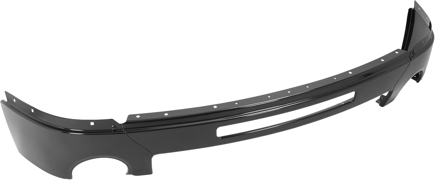 Front Bumper Face Bar Compatible with 2007-2013 GMC Sierra Chevy Chevrolet Silverado 1500 2500 3500 HD W/Fog Light Holes Replacement for GM1002832 15902856 15901505 Steel Black 3 Pieces