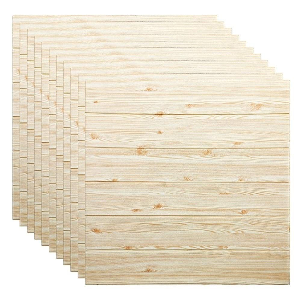 Panneau de mousse 3D pour un salon TV moderne et une chambre design avec effet bois chaleureux