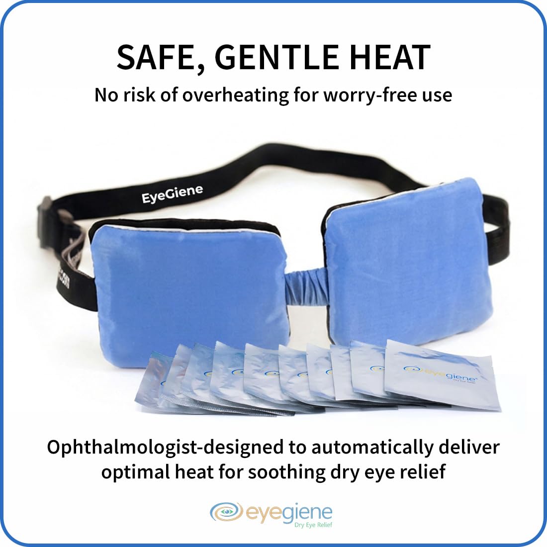 Eyegiene Insta-Warmth Eye Mask Refills 60 Warmers, Replacement Self-Warming Inserts for the Eyegiene Reusable Mask, Gentle Consistent Warmth for Tired Dry-Feeling Eyes and Eyelid Comfort