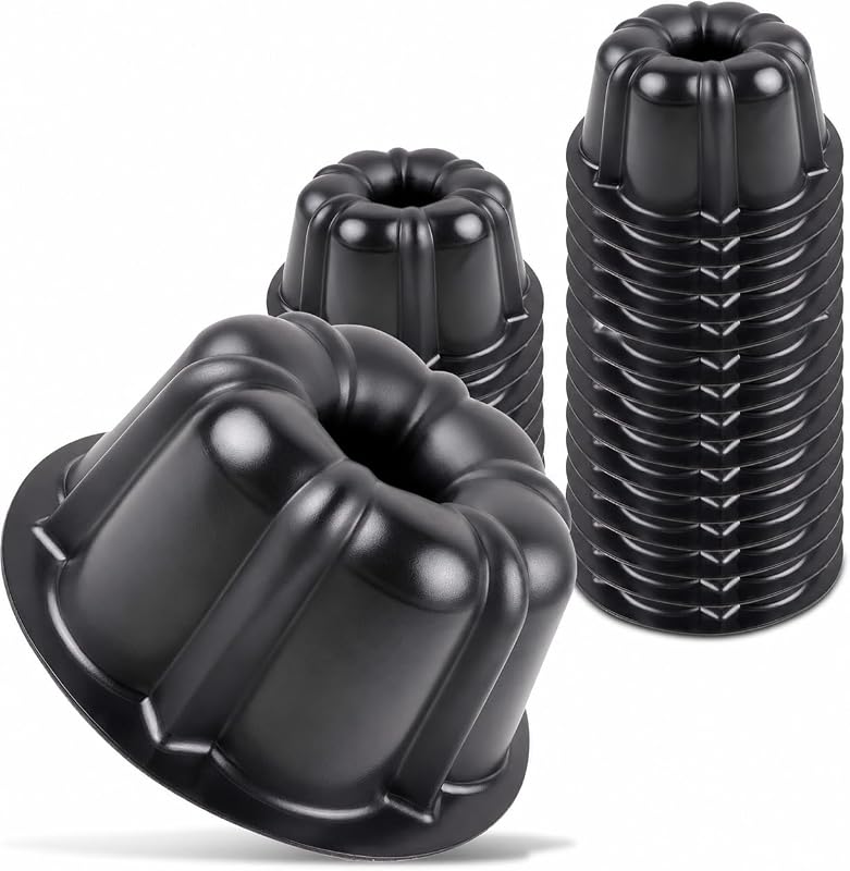 O'CREME Mini molde de silicona para hornear pasteles, moldes de silicona reutilizables para hornear gelatina y postres, antiadherente sin BPA, moldes para flan, moldes para gelatinas, mini moldes para flan, paquete de 25 | Moldes de silicona reutilizables y horneables ideales para gelatina, postres y más. Sin BPA y fácil de liberar en todo momento.