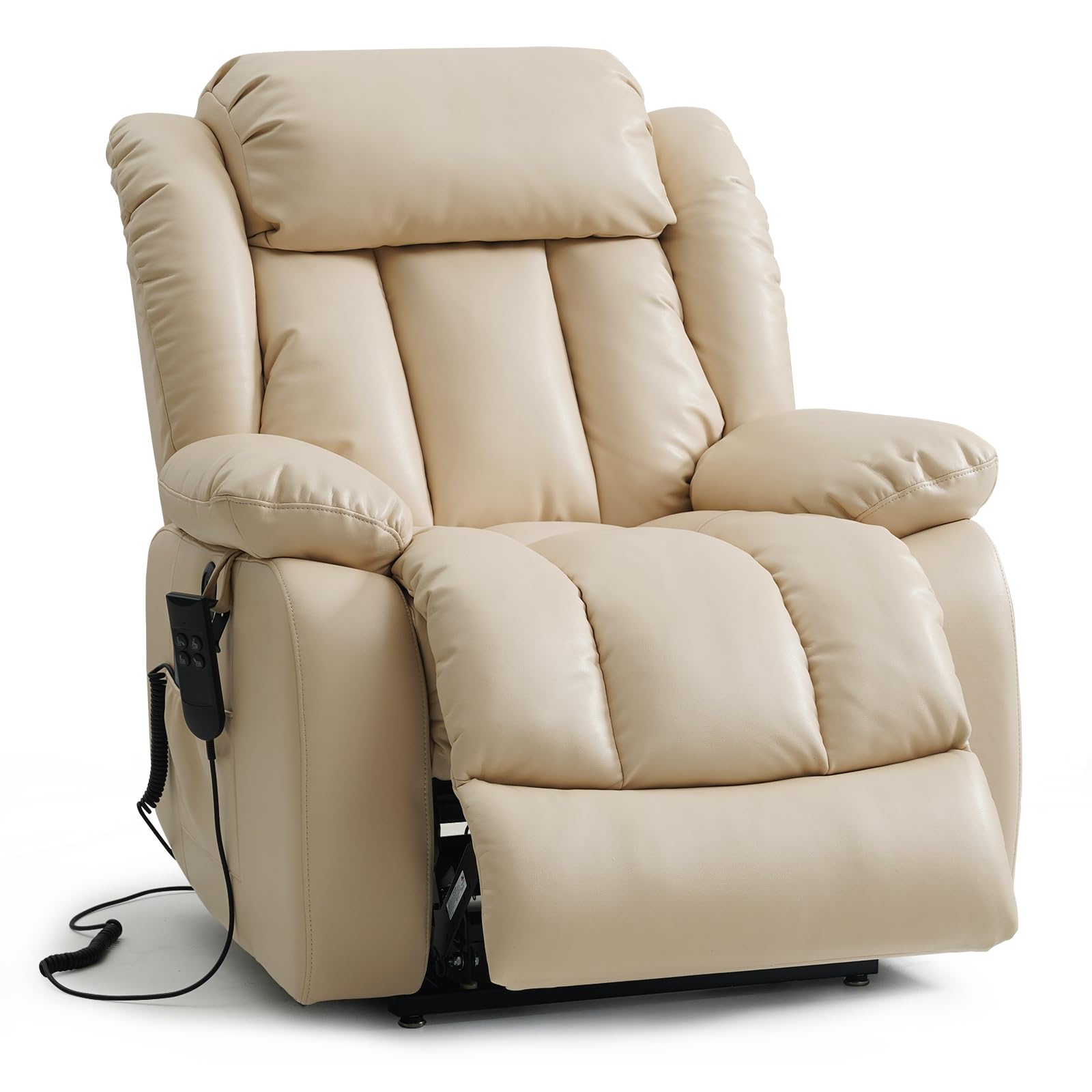 MEROUS Cream Lay Flat Recliner