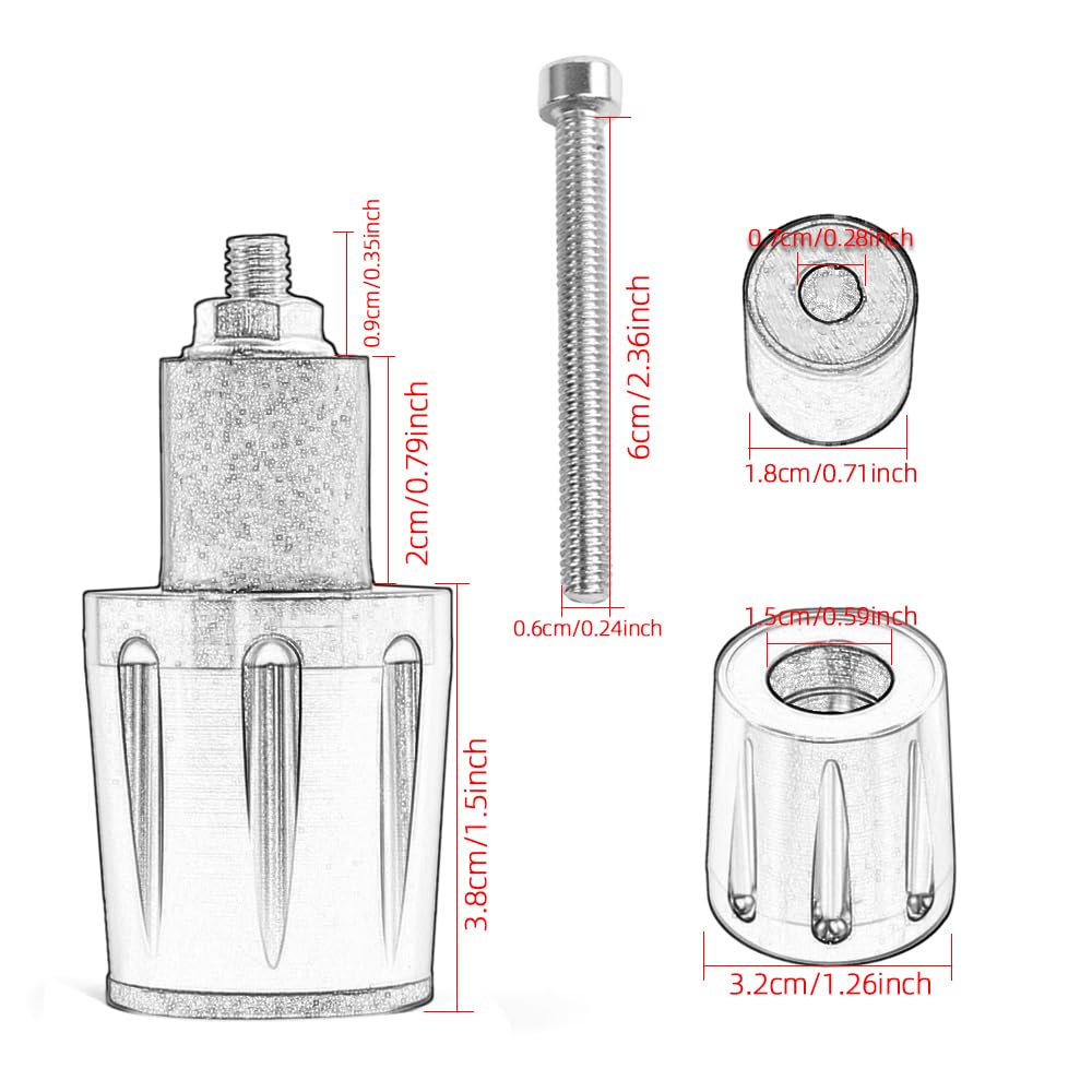 Embout de Guidon Moto Universels 7/8" 22mm - 24mm Embout Guidon Moto CNC Aluminium Compatibles avec Cafe Racer Bobber Chopper Scooter ATV UTV Dirtybike