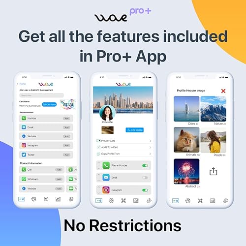 Miniatura 7 de Paquete de 7 tarjetas de visita digitales y etiquetas inteligentes, sin límites de suscripción o aplicaciones, sin tarifas de actualización ocultas,