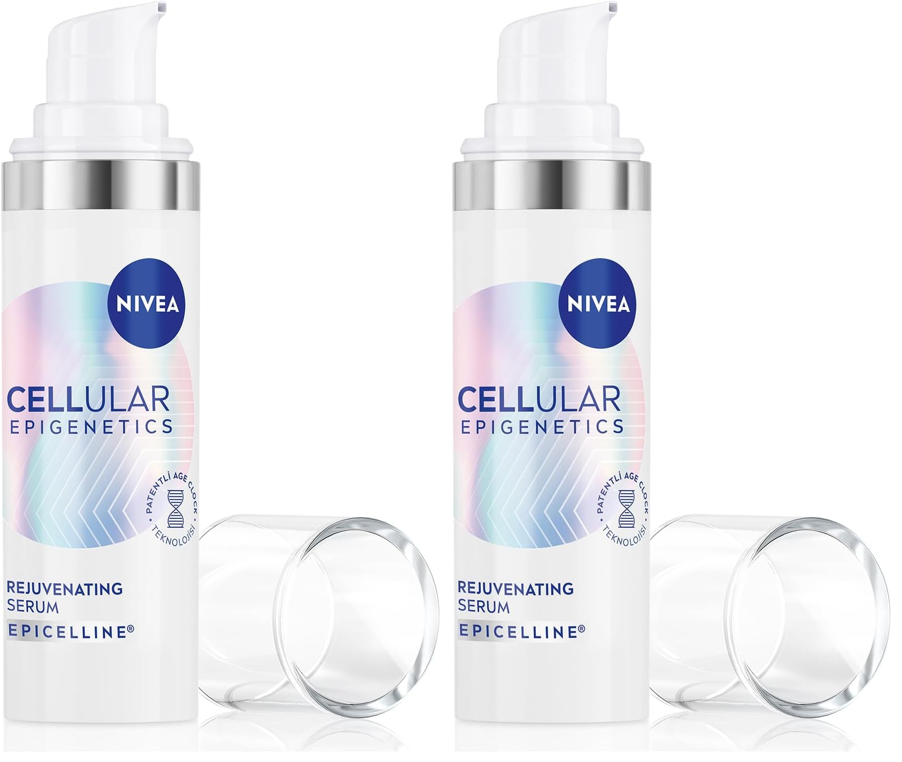 NIVEA Cellular Epigenetics Rejuvenating Yaşlanma Karşıtı Cilt Serumu 30 ml, Dolgunlaştırıcı,Nemlendirici,Sıkıaştırıcı,Hyaluronik Asit (2 paketi)