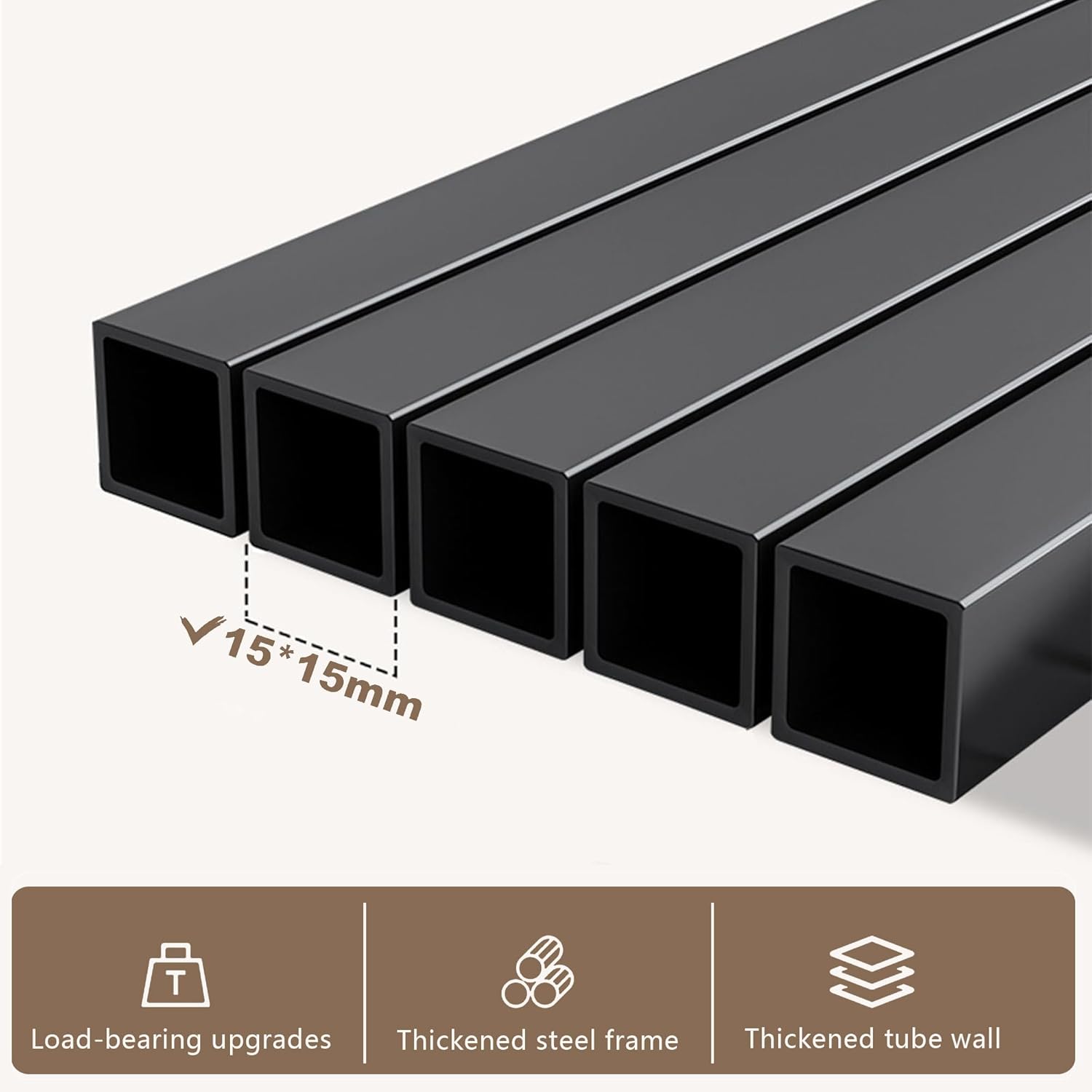 Desk Hutch Bookshelf, 2-Tier Desktop Storage Organizer Rack with Sturdy Metal Frame and Wood Board, 37.4″ Wide for Home Office or Dorm, Walnut