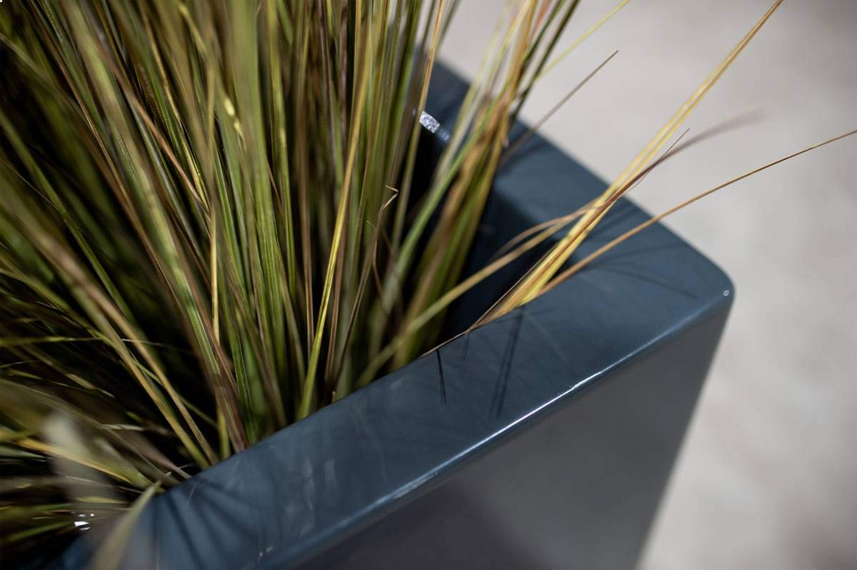 Fleur Ami – Bandeja de fibra de vidrio gelcoat 40 x 90 x 60 cm Ext. Claustra Gris Brillante - Elige Tu Altura: H 60 cm - Color: Gris Antracita