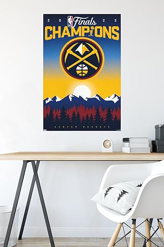 Miniatura 4 de NBA Denver Nuggets - Póster de pared con logotipo del equipo de las Finales de la NBA 2023, 34 pulgadas de largo x 22.4 pulgadas de ancho, versión