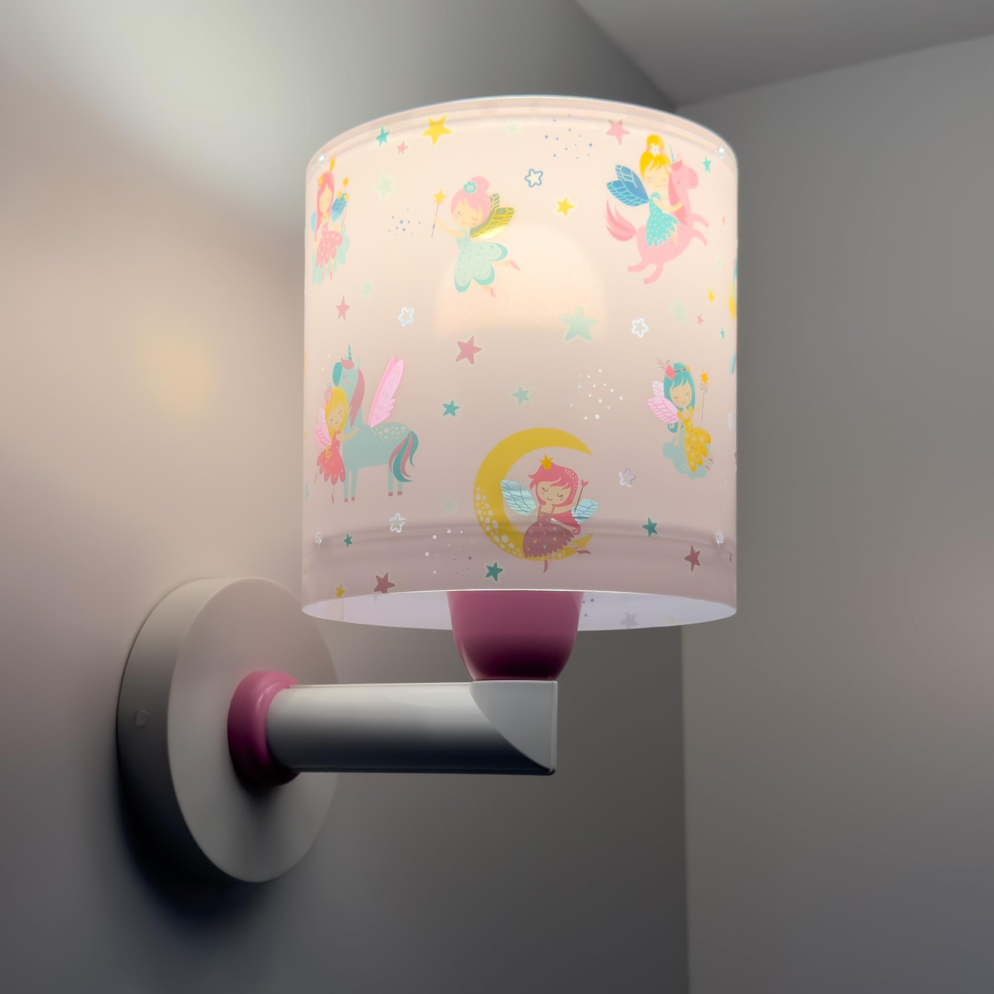 Dalber Kinder Wandlampe Fairy Dreams Feen Rosa 42499 | Wandleuchte; Kinderzimmer; E27 - 1 x 15W