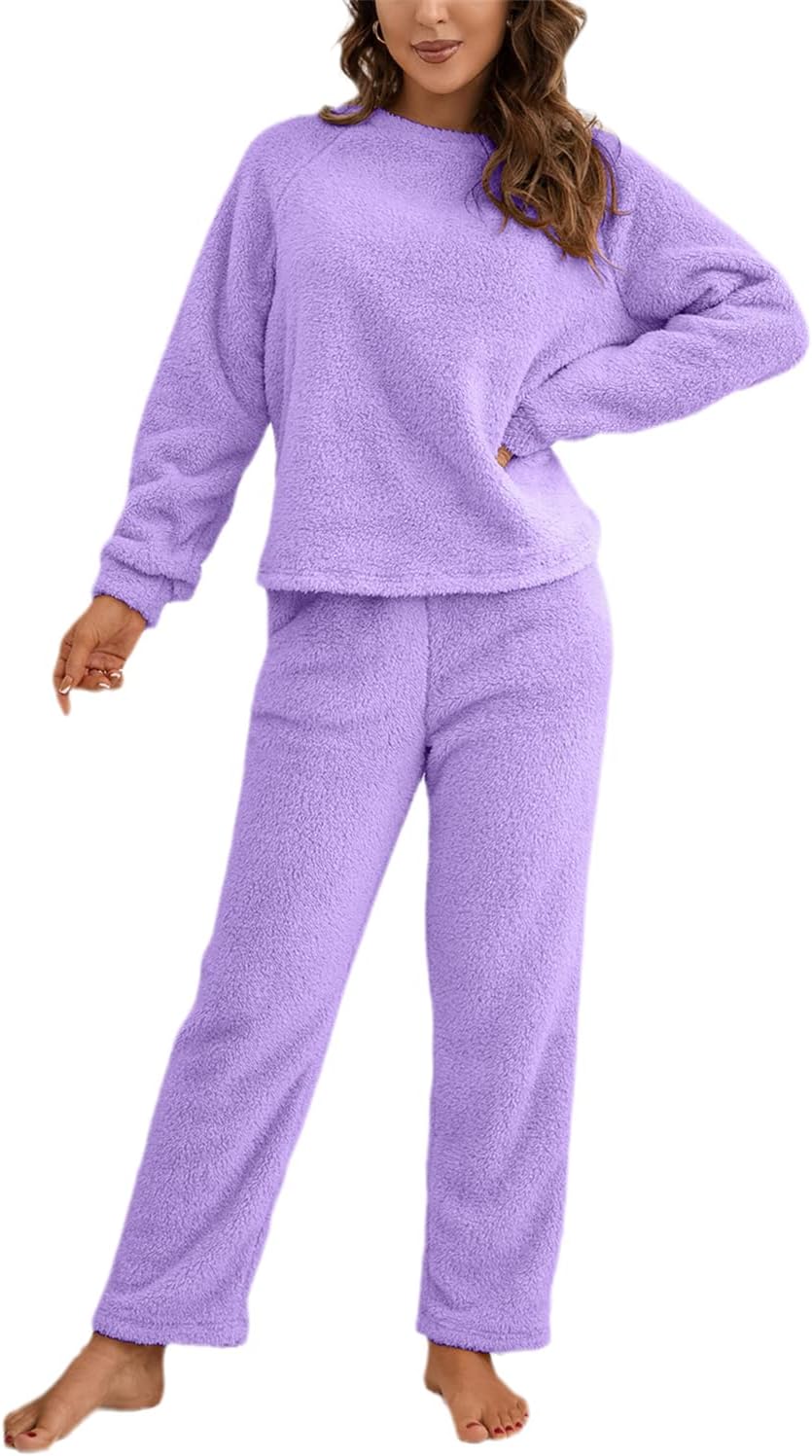 Pantalon Maison Polaire Pyjama Femme Hiver Flanelle Animé - Haut Manches Longues + Pantalon Chaud Pantalon Hello Kitty Pyjama