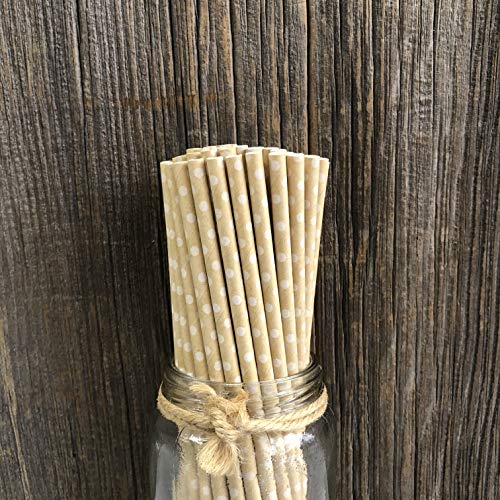 Pitillos de Papel Kraft Marrón 19.69 cm Pack 50 miniatura 3