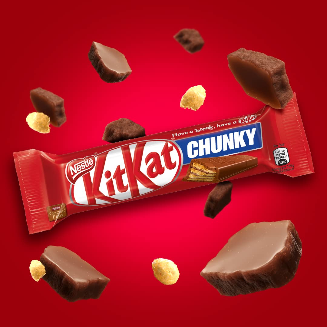 KITKAT Chunky Wafer ricoperto di Cioccolato al Latte, 36 Snack da 40g (1,44kg)