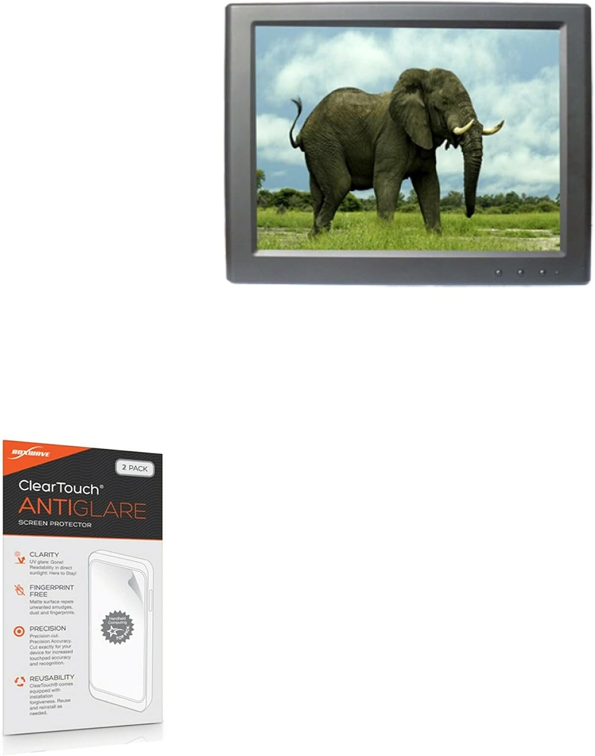 BoxWave Screen Protector Compatible with Lilliput UM82/C/T - ClearTouch Anti-Glare (2-Pack), Anti-Fingerprint Matte Film Skin