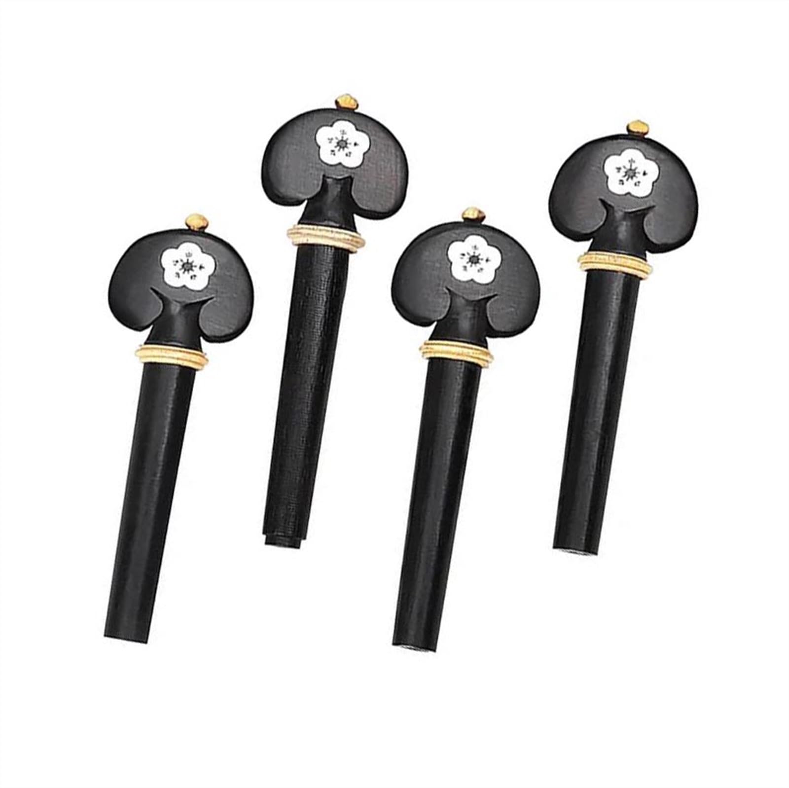 Accessori per strumenti violino 4 Pezzi Piroli Per Violino Intagliato In Ebano Piroli Per Violino Accordatori Manopole Foro Aperto Accessori Per Strumenti A Corda