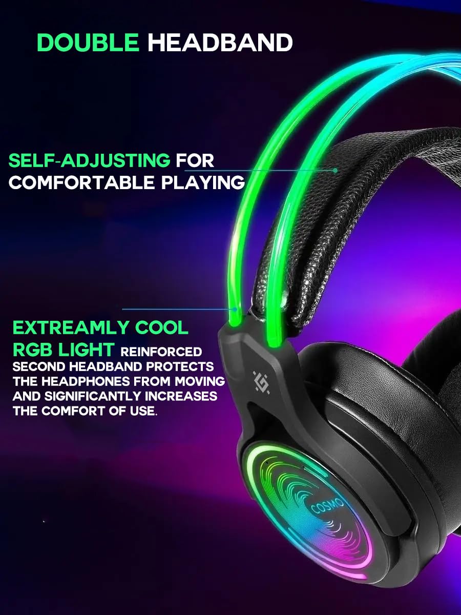 Defender AURICULARES GAMING COSMO PRO VIRTUAL 7.1, RGB, 2,1 M