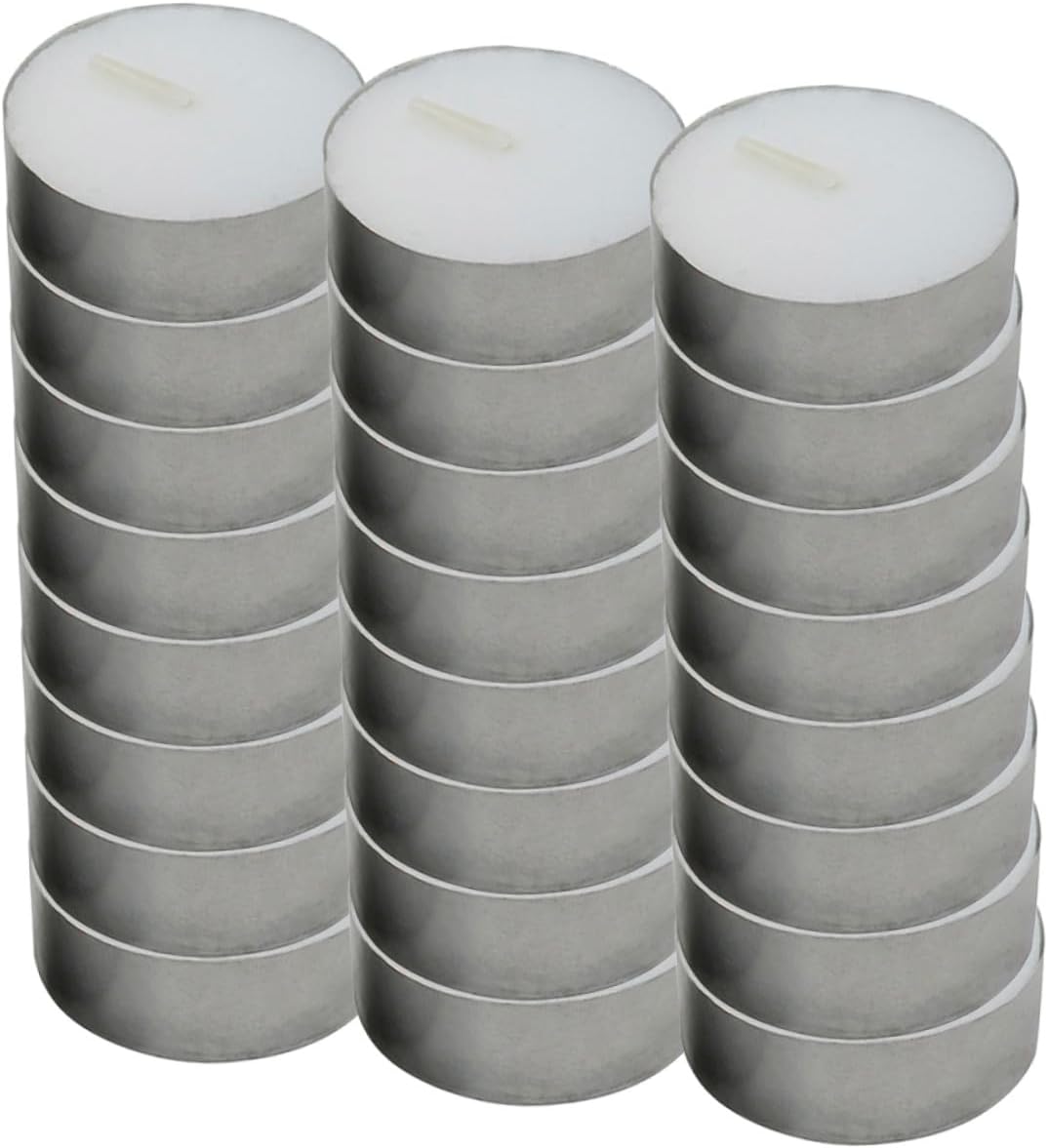 SHINEOFI 100pcs White Votive Tea Light Candles Smokeless Mini Candles Household Daily Use Wedding Office Supplies