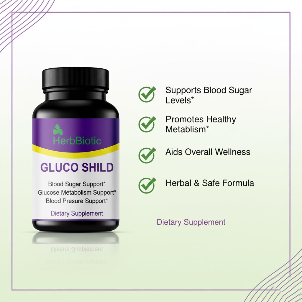 Gluco Shild Ayurvedic Blood Sugar Control Formula | Herbal Supplement for Glucose Regulation, Insulin Sensitivity & Heart Health | 60 Natural Capsules | gluco shield herb biotic — Amazon image 6