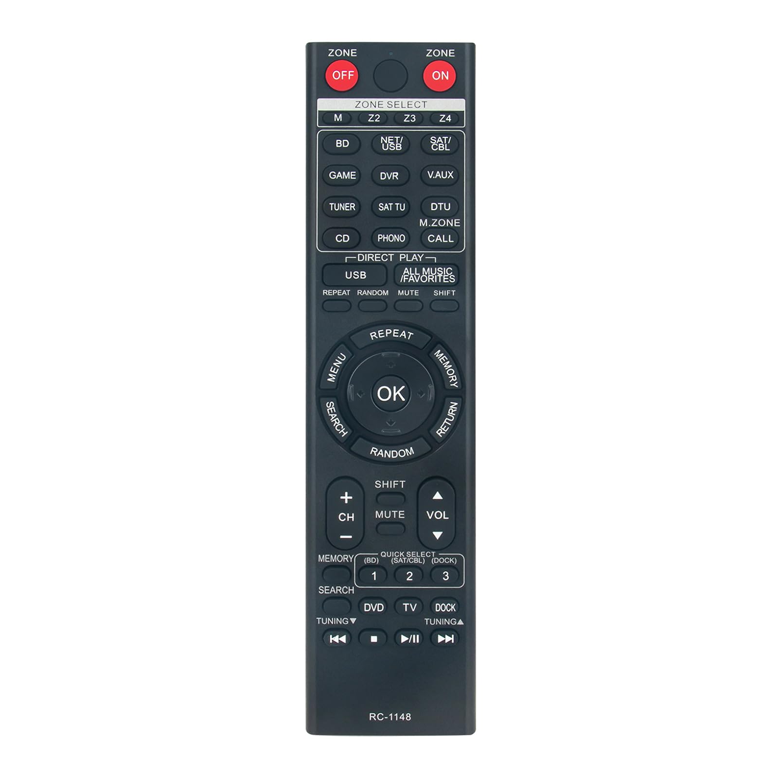 1 szt. RC-1148 wymieniony pilot pasuje do amplitunera Denon AV surround AVR-A100 AVR-3311CI AVR-4311CI