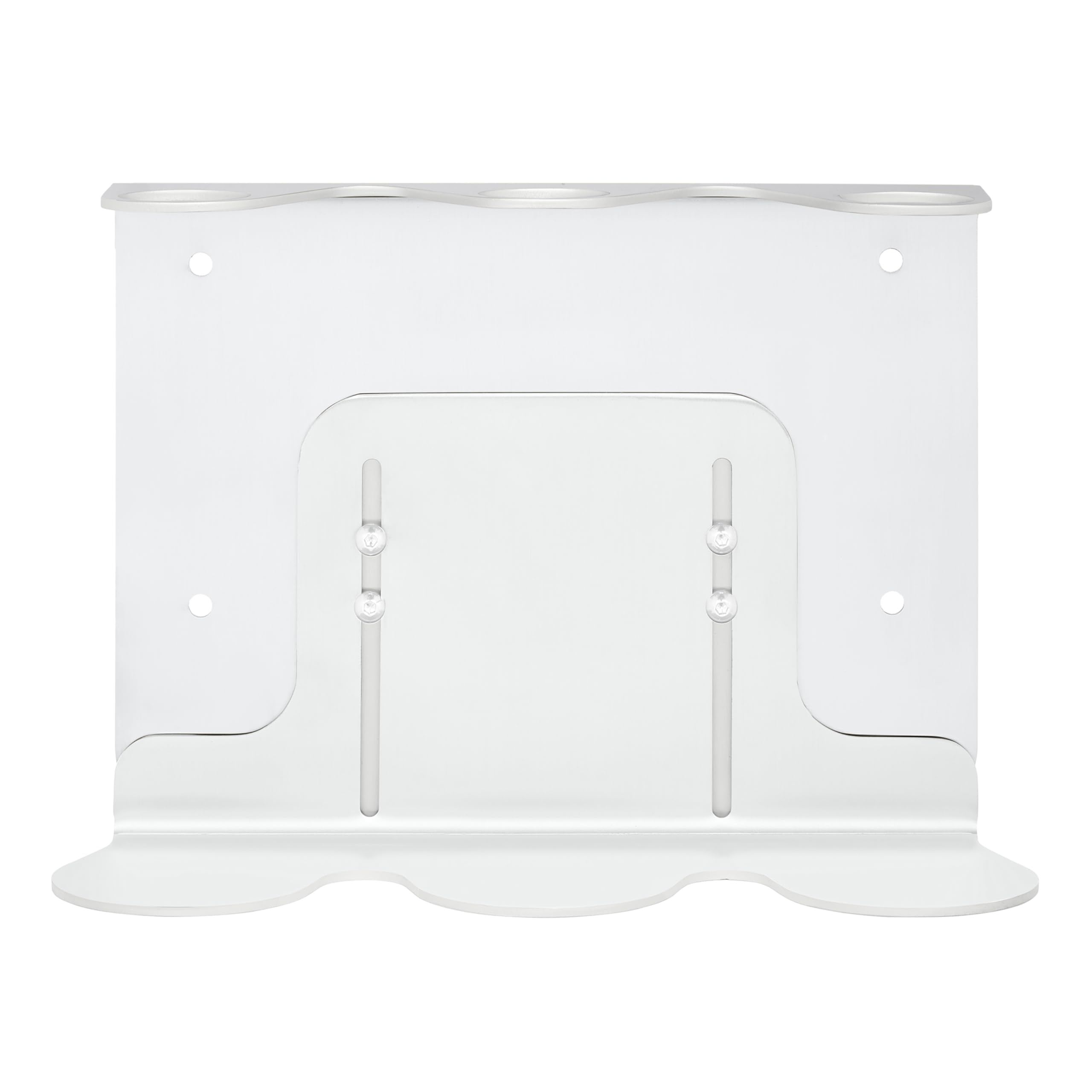 Kuishi Supporto per dispenser di sapone da parete, 250-500 ml, resistente alla corrosione e ai segni, decorazione, bottiglie non incluse (bianco, triplo)