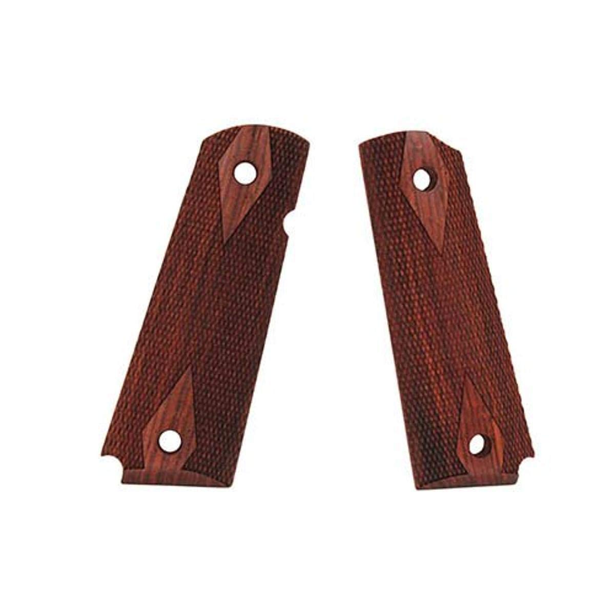 Hogue Colt & 1911 Government Grips Ambi-Cut Checkered Panels, Coco Bolo