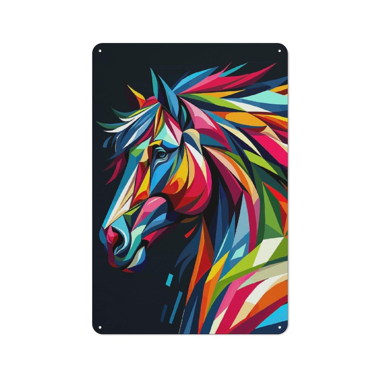 Junmoney Horse Wpap Pop Art Retro Printed Metal Sign 30X20cm For Kitchen Or Home Bar, For Garage, Workshop And Man Cave Decoration