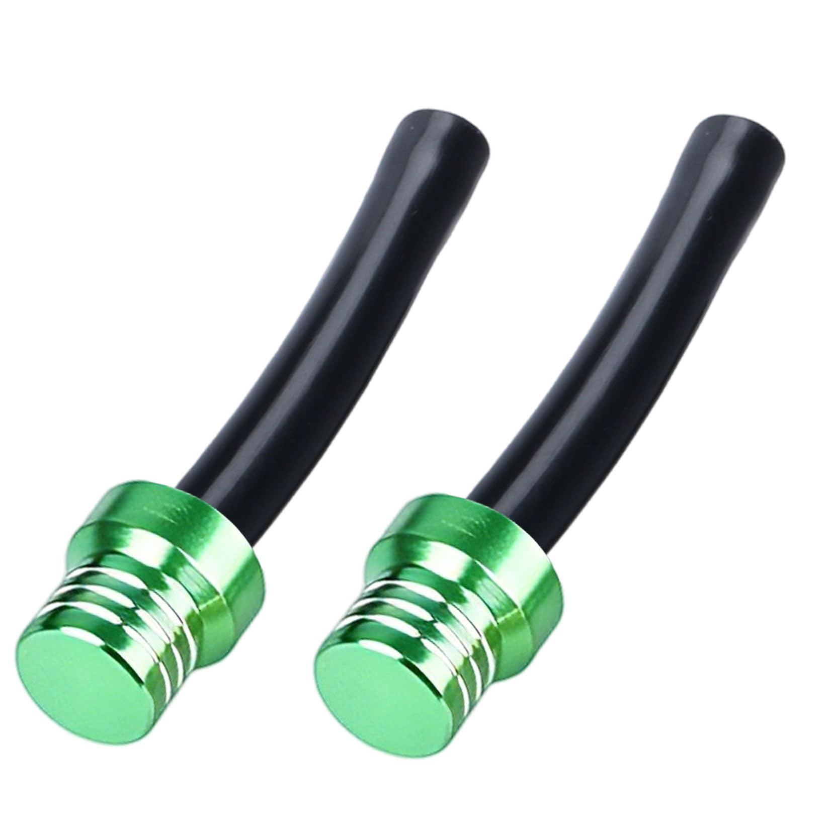 2pcs Motorcycle Breather Hose Gas Fuel Tank Cap Vent, Green