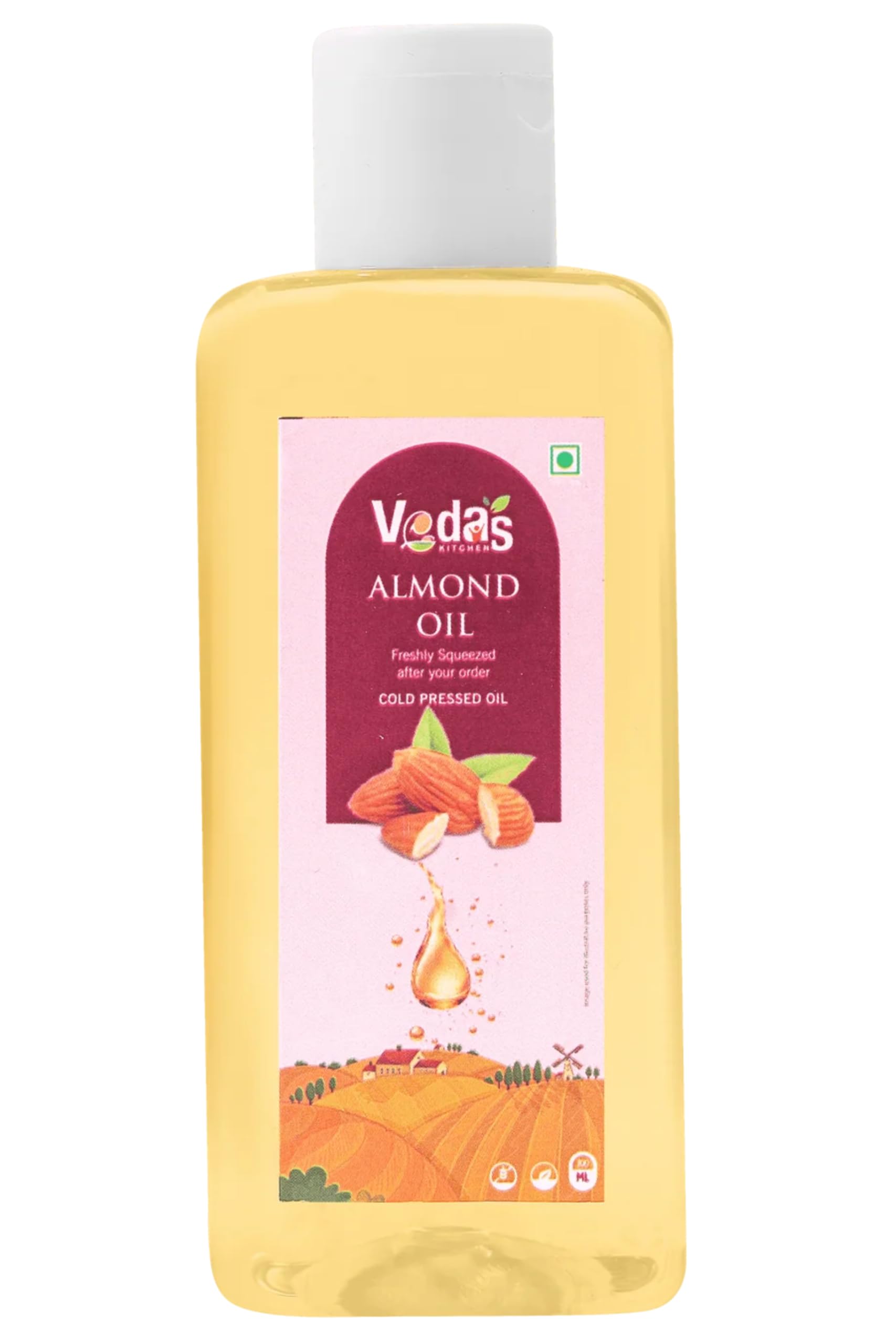 Pure Cold Pressed Almond Oil for Baby Massage Hair Care and Skincare Raw Unrefined Badam Oil Chemical Free Mineral Oil Free Pure Vegetarian 100ml-image-26