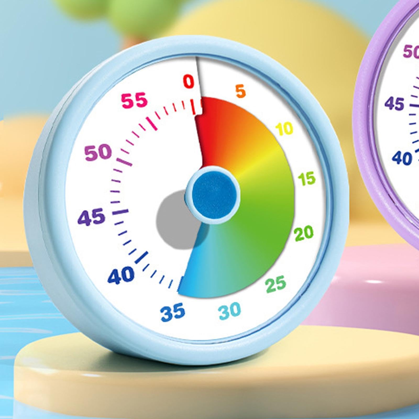 Gralara Visueller Timer Als 60 Minuten Uhr Und Zeitmanagement Werkzeug Küchenuhr Und Lernuhr mit Benutzerfreundlicher Bedienung für Die Arbeit Im B, Blau