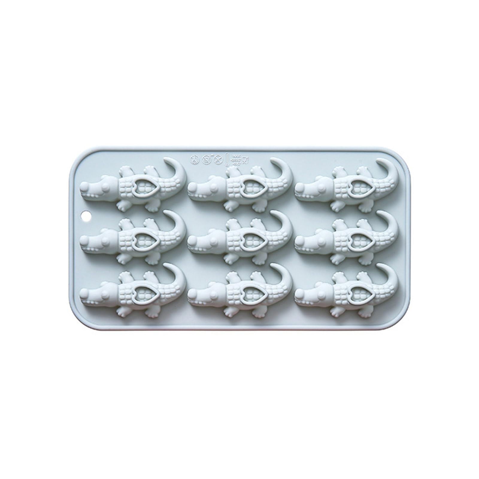 ATRYG 9 Cavity Alligators Silicone Mold for Baking Cake Chocolate Candy Making Food Safe Easy Releases Dessert
