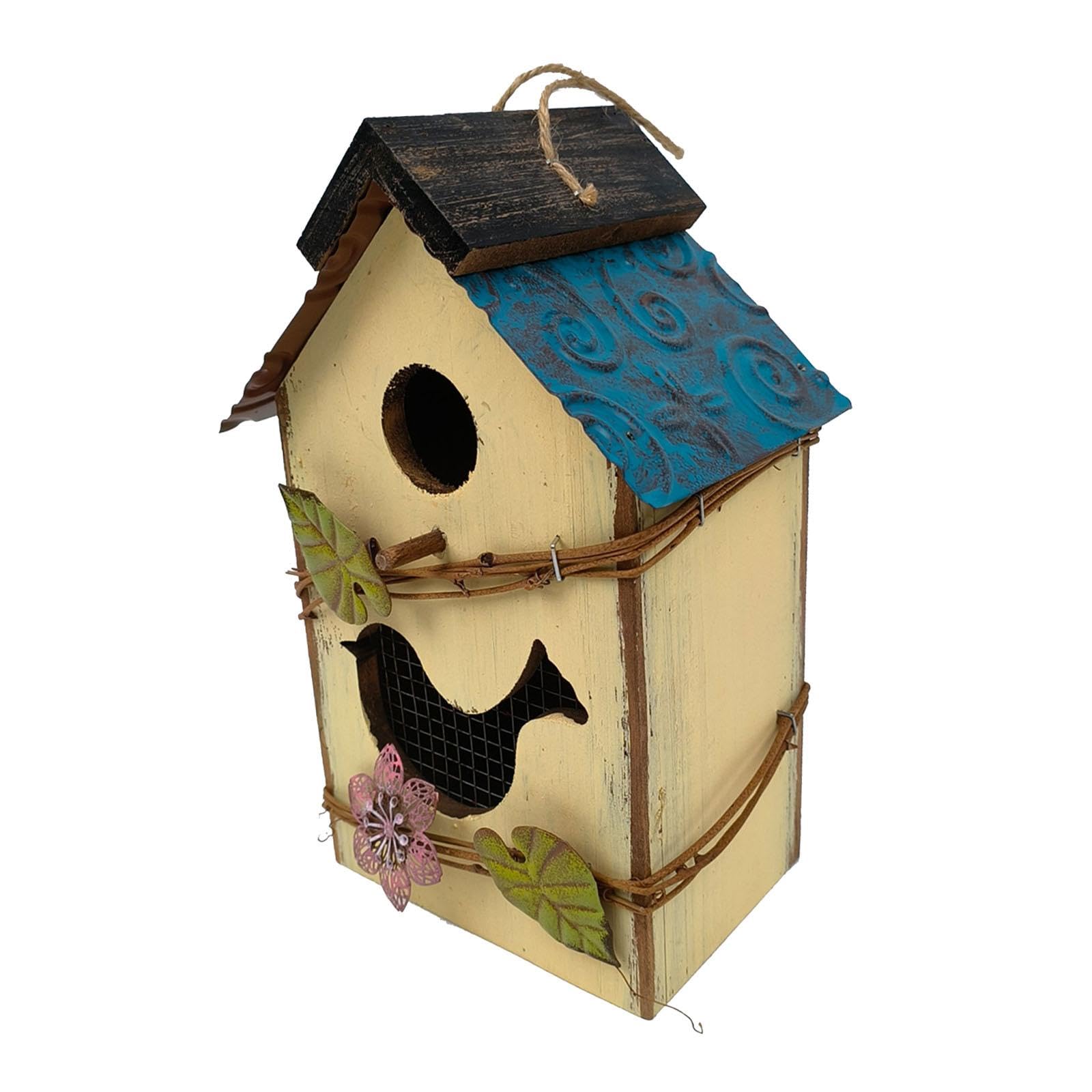 SECRET DESIRE Hanging Bird House Outside Garden Decoration for Patio Bird Lovers Gift Yellow|Home Improvement|Plumbing & Fixtures|Other Home Plumbing & Fixtures-image-7