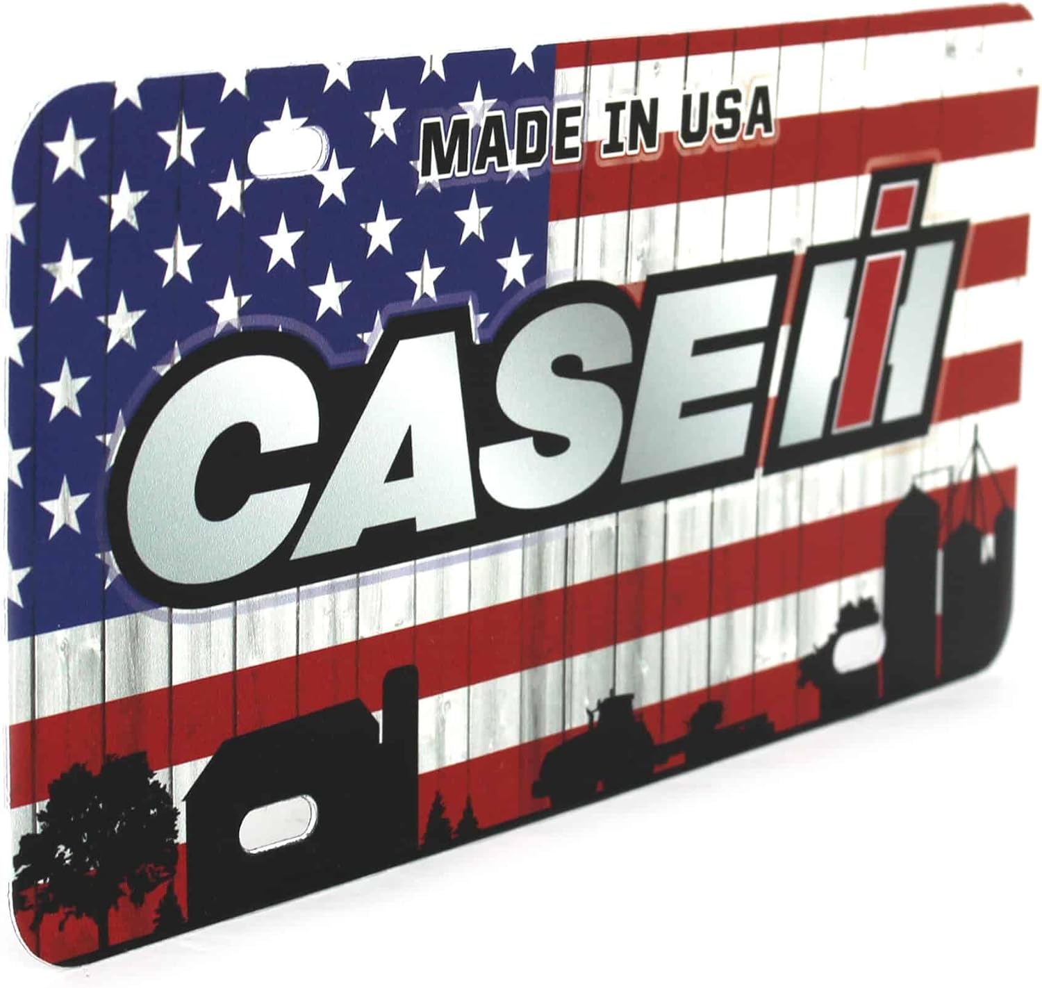 Case IH Made in USA Patriotic License Plate OBT140