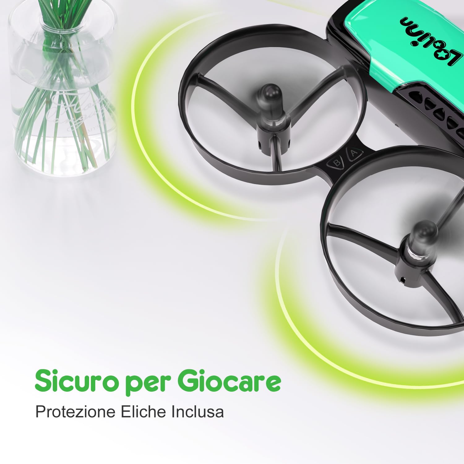 Loolinn | Drone Giocattolo con Telecamera Regalo per Bambini - Mini Quadricottero Radiocomandato con Videocamera Orientabile, Due Batterie, Certificazione Approvata C0 (Regalo di Natale)