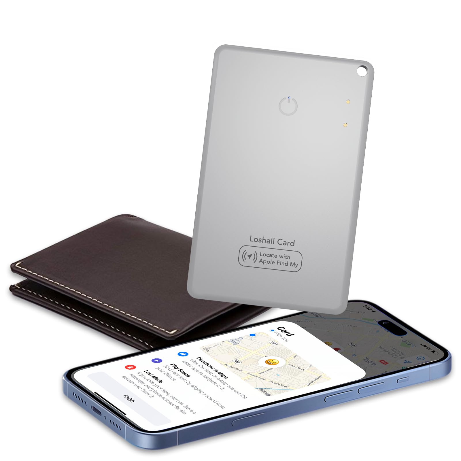 Air Tracker Smart Tag 4 Pack, Schlüsselfinder Kompatibel mit Apple Wo ist? APP (Nur iOS), Bluetooth Key Finder für Gepäck/Taschen/Brieftasche, IP68 Wasserdicht, Austauschbarer Akku