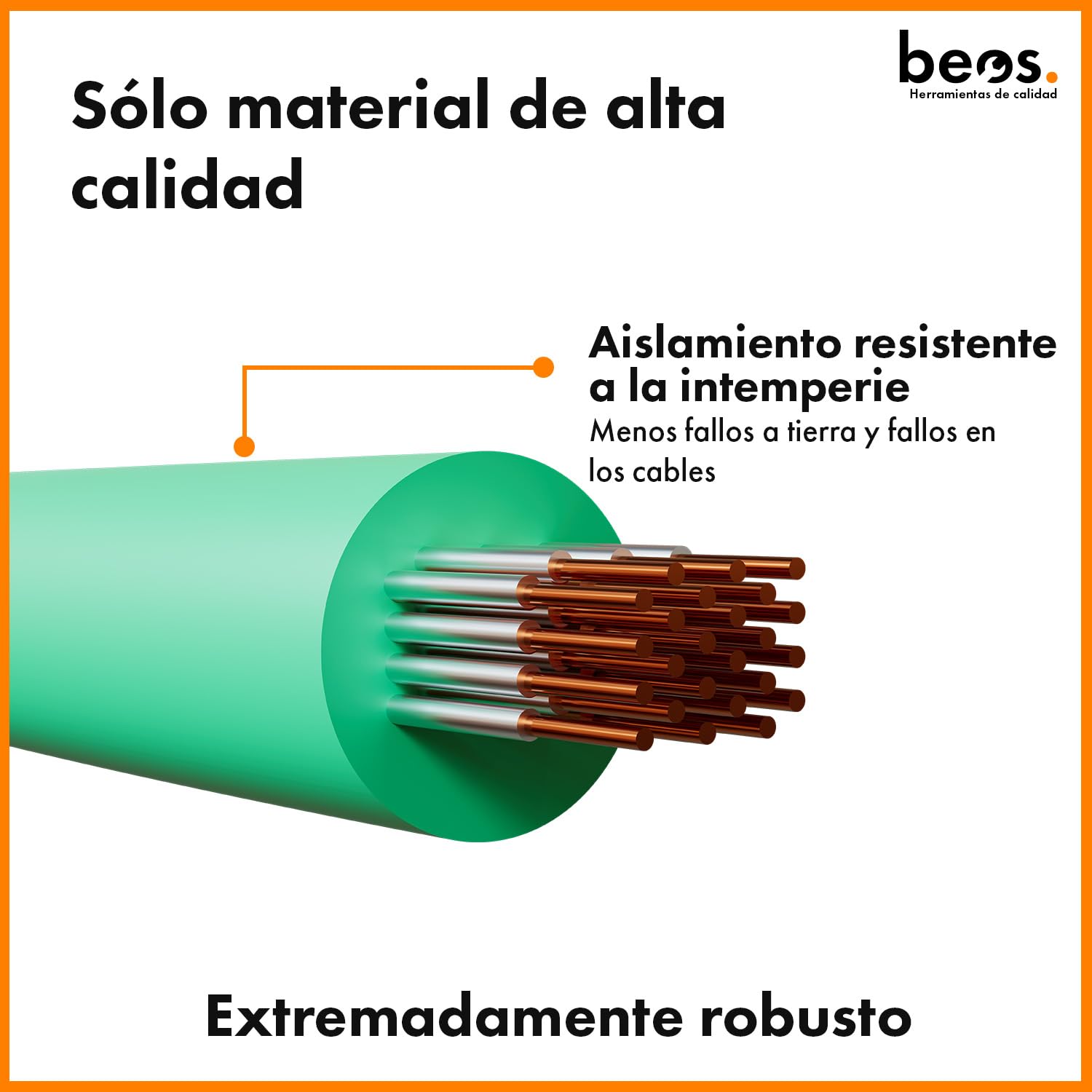 beos Premium Cable delimitador para Robots cortacésped - universalmente Compatible - Cable para Robots cortacésped de Worx, Gardena, Husqvarna, Bosch, Stihl, y Muchos más. Ø2,7mm - 100 m