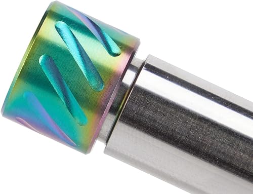 Vista 101 de NDZ Performance Protector de rosca de barril de 1/2x28 pulgadas de aluminio anodizado y acero inoxidable Cerakote o PVD con junta tórica, fabricado