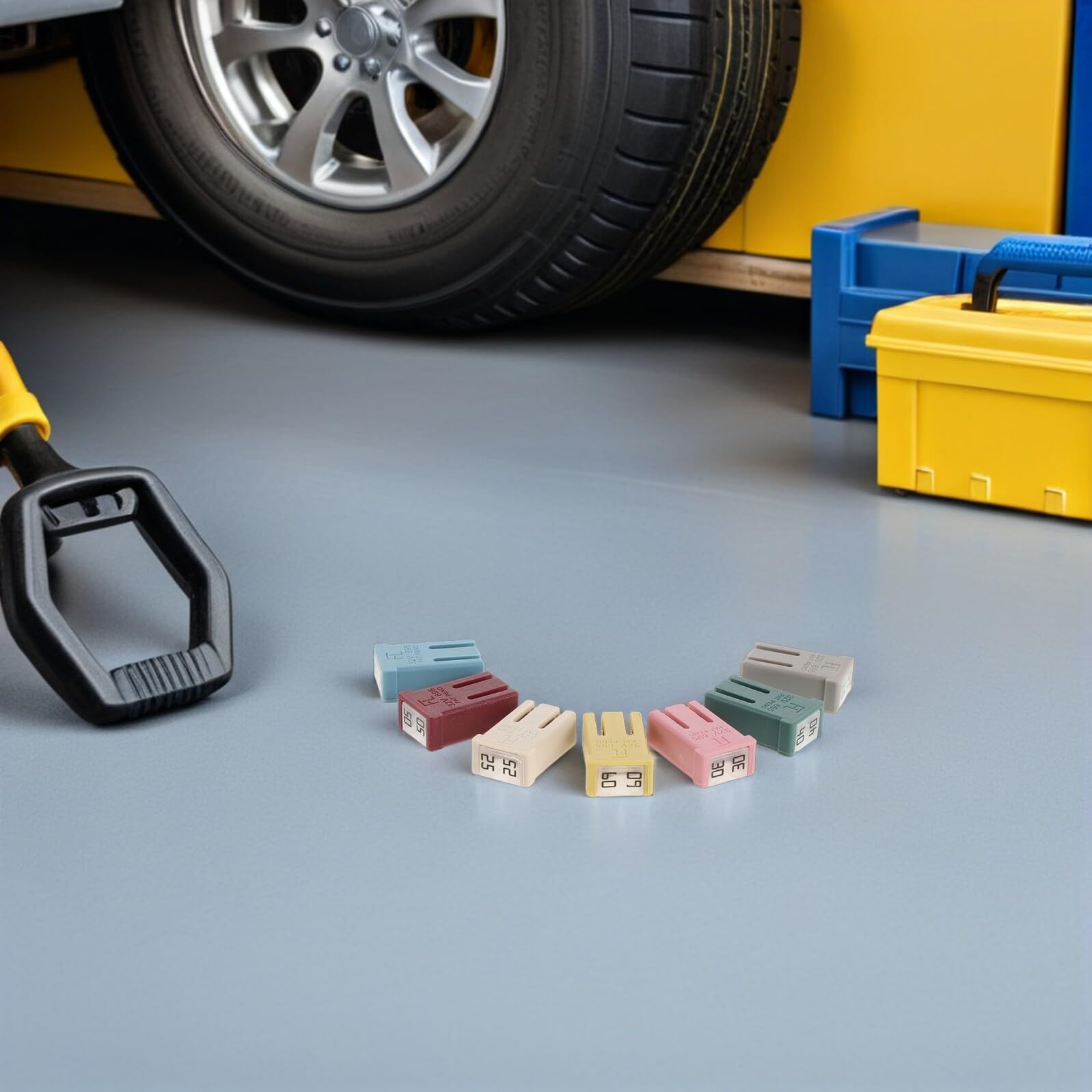 18pezzi Fusibili Auto Microfusibili Basso Profilo Fusibili Fusione Lenta Kit per Auto Ricambio per Camper Camion Accessori per Mini in Plastica per Sostituzione per Veicoli