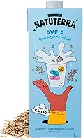 Leite de Aveia Natuterra 1L | Bebida Vegetal de Aveia Plant Based Sem Adição de Açúcar | Bebida sem lactose, colesterol e soja, fonte de cálcio | Perfeito para café, smoothies e criações culinárias