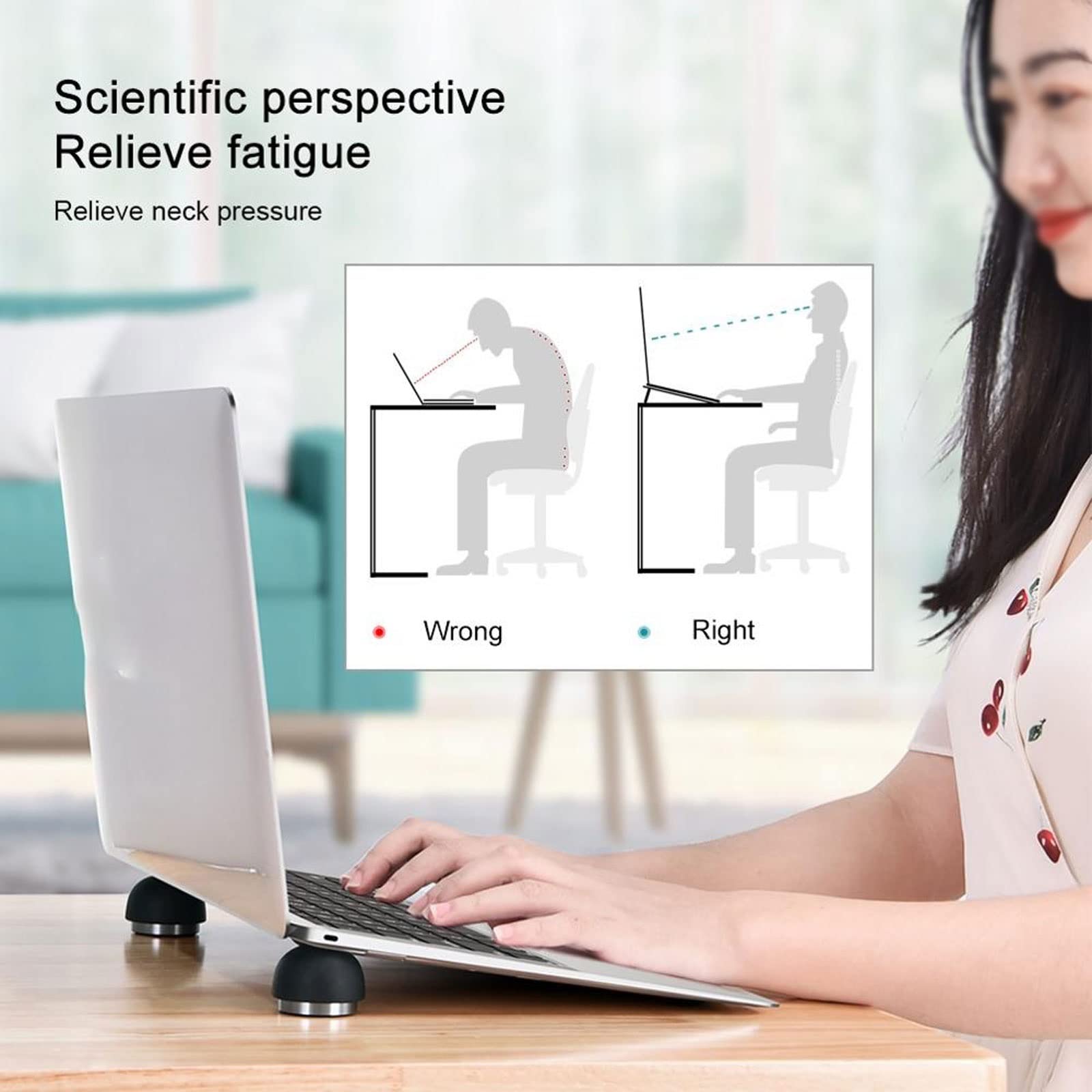 DieffematicZJ Stojak na laptopa Stojak na laptopa Akcesoria Notebook Wsparcie Notebook Laptop Uchwyt Składany Cooler Stand Dla Wspornika (Color : Schwarz)