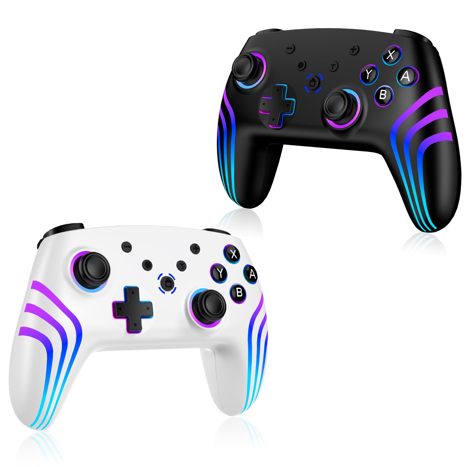 2 Pack Switch Controllers, RGB Switch 2 Controller for Nintendo Switch/Switch...