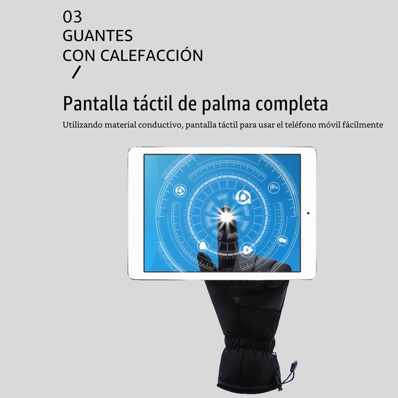 Guantes Calefactables para Hombres Y Mujeres, Guantes Calefactores Eléctricos Portátiles con Tres Ajustes de Temperatura, Guantes Térmicos Calefactores de Invierno para Exteriores, Ciclismo, Motocicle