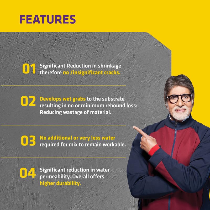 Image of Dr. Fixit Plaster Master Advanced Liquid Waterproofing Compound for Plastering, Internal | External | Ceiling, 10 Litre